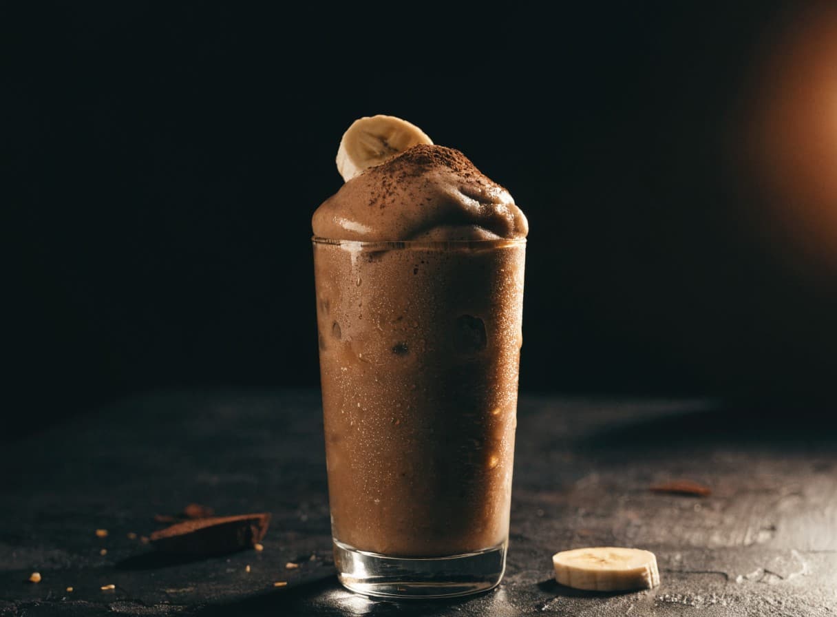 Bananen-Kakao-Smoothie-Slush