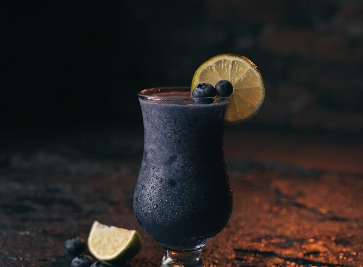 Blaubeer-Limetten-Limo-Slush