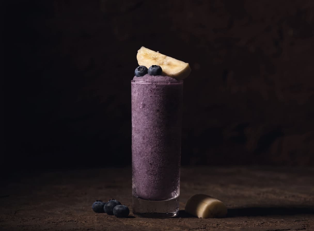 Heidelbeer-Banane-Smoothie-Slush