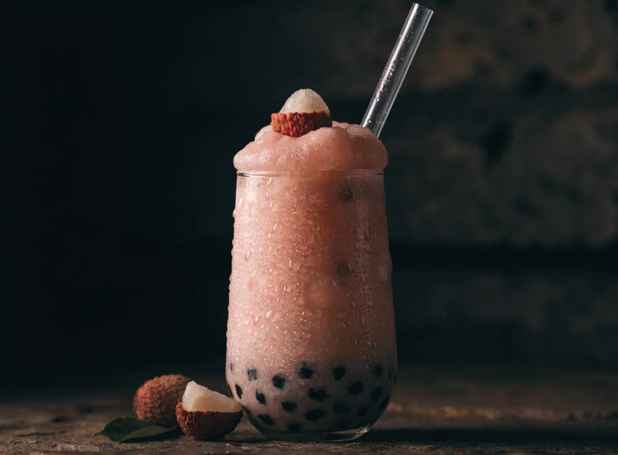 Lychee-Grüntee-Slush